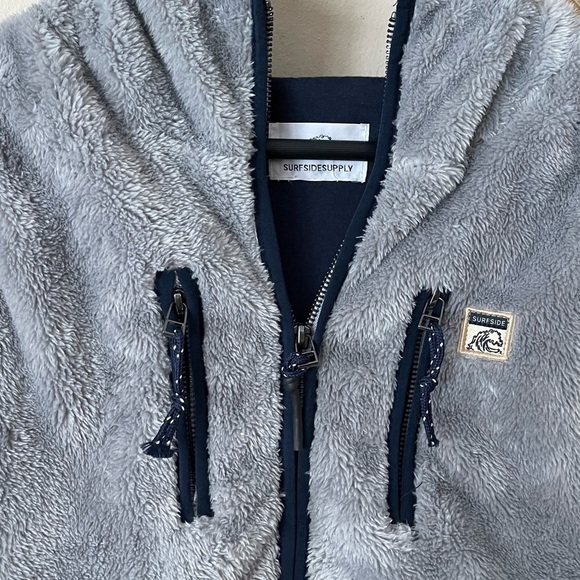 Surfside Supple Fuzzy Colorblock Vest - Picture 3 of 4